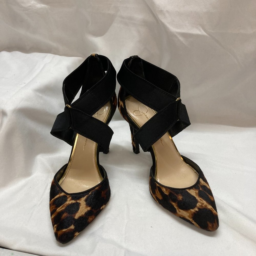 Jessica Simpson Pointed Toe High Heel Animal Print Shoes Size 6 Tri Colored